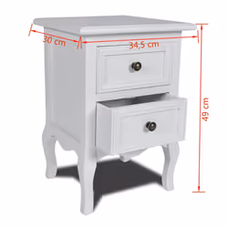 VidaXL 60638 nightstand/bedside table White - Additional view 8