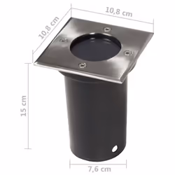 vidaXL Outdoor Ground Lights LED Underground Light Pathway Lights 12 pcs Square - Additional view 4