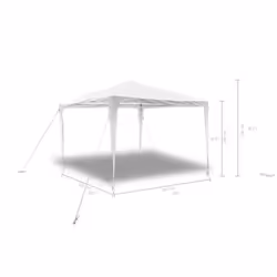 vidaXL Pyramid-Roof Garden Gazebo Pavilion 3x3m Outdoor Canopy Gazebo Marquee - Additional view 6