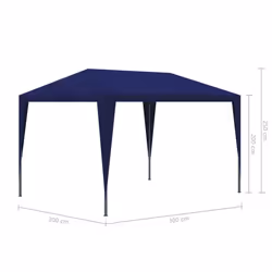 vidaXL Party Tent 3x3m Blue Outdoor Garden Gazebo Marquee Pavilion Canopy