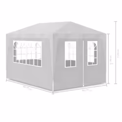 vidaXL Party Tent 3x4m with 4 Walls White Patio Garden Gazebo Marquee Pavilion - Additional view 6