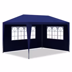 vidaXL Party Tent 3x4m with 4 Walls Blue Patio Garden Gazebo Marquee Pavilion - Additional view 2