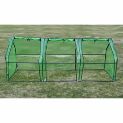 Garden Greenhouse PVC Cover Walk in Green Shade Plant Hot House Storage 0.9x2.4m