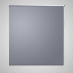 vidaXL Roller Blind Blackout 100x230cm Grey Window Curtain Shade Sunscreen