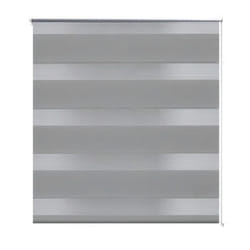 vidaXL Zebra Blinds Alternative Parallel Roller Blind Window Privacy Screen - grey, 50 x 100 cm