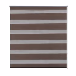 vidaXL Zebra Blinds Alternative Parallel Roller Blind Window Privacy Screen - brown, 50 x 100 cm