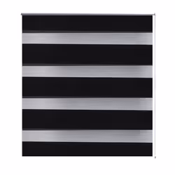 vidaXL Zebra Blinds Alternative Parallel Roller Blind Window Privacy Screen - black, 70 x 120 cm