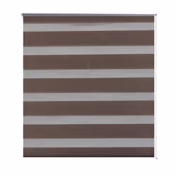vidaXL Zebra Blinds Alternative Parallel Roller Blind Window Privacy Screen - brown, 70 x 120 cm