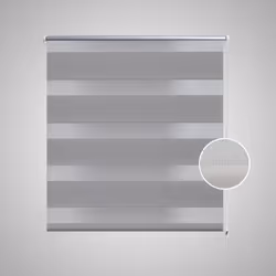 vidaXL Zebra blind 80x120cm grey Home Daynight Roller Window Sunscreen Shade - Additional view 2