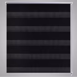 vidaXL Zebra Blind 80x150cm Black Home Office Window Roller Shade Sunscreen - Additional view 3