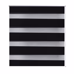 vidaXL Zebra Blind 80x150cm Black Home Office Window Roller Shade Sunscreen - Additional view 6