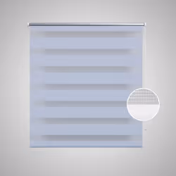 vidaXL Zebra Blind 120x175cm White Home Office Window Roller Shade Sunscreen - Additional view 2