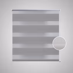 vidaXL Zebra Blind 120x230cm grey Home Office Window Roller Shade Sunscreen - Additional view 2