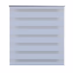vidaXL Zebra Blinds Alternative Parallel Roller Blind Window Privacy Screen - white, 140 x 175 cm