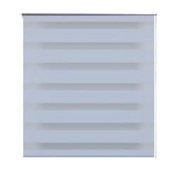vidaXL Zebra Blinds Alternative Parallel Roller Blind Window Privacy Screen - white, 140 x 175 cm