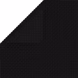 vidaXL Solar Pool Film Floating Rectangular PE 8x5m Black Bubble Cover Sheet