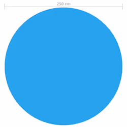 vidaXL Solar Pool Film Floating Round PE 250cm Blue Bubble Padding Cover Sheet