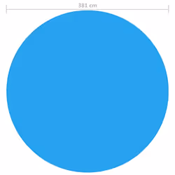 vidaXL Solar Pool Film Floating Round PE 381cm Blue Bubble Padding Cover Sheet