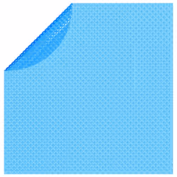 vidaXL Solar Pool Film Floating Round PE 381cm Blue Bubble Padding Cover Sheet