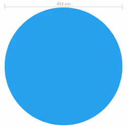 vidaXL Solar Pool Film Floating Round PE 455cm Blue Bubble Padding Cover Sheet