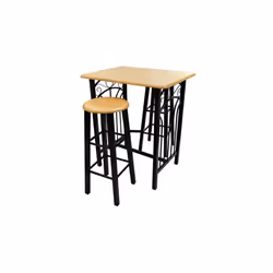 VidaXL 240095, Rectangular, Grey, Medium Density Fiberboard (MDF), Black, Steel, 55 cm