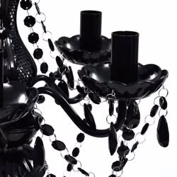 vidaXL Black 5 Bulb Crystal Chandelier - Additional view 4