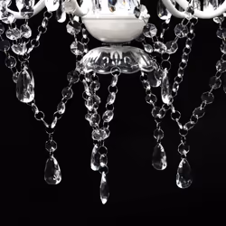 vidaXL Crystal Light 5 Bulbs Transparent Chandelier Ceiling Lighting Fixture - Additional view 5