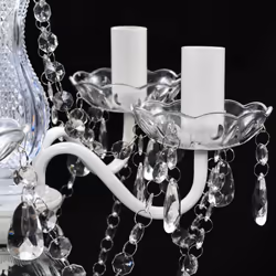 vidaXL Crystal Light 5 Bulbs Transparent Chandelier Ceiling Lighting Fixture - Additional view 6