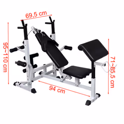 vidaXL Weight Multi Bench Universal Gym Exercise Training Fitness Station