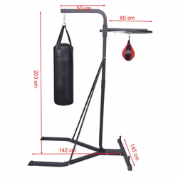 Boxing Machine 2 Way Boxing Stand Training Punch Bag Ball Speedball Plate - Additional view 5