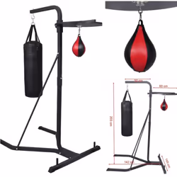 Boxing Machine 2 Way Boxing Stand Training Punch Bag Ball Speedball Plate - Additional view 6