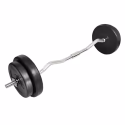 vidaXL Curl Bar with Weights 30kg Dumbbell Weight Plates Bar Workout Fitness