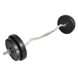 vidaXL Curl Bar with Weights 30kg Dumbbell Weight Plates Bar Workout Fitness
