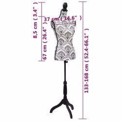 Female Mannequin 168cm Model Dressmaker Cloth Display Torso Tailor Window Dummy - Additional view 6