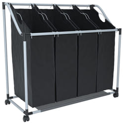 VidaXL 240367 laundry basket Rectangular Non woven fabric (TNT) Black