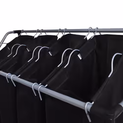 VidaXL 240367 laundry basket Rectangular Non woven fabric (TNT) Black