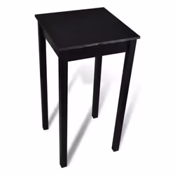 vidaXL Bar Table MDF Black Outdoor Patio Bistro Pub Breakfast Bar Height Table