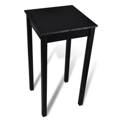 vidaXL Bar Table MDF Black Outdoor Patio Bistro Pub Breakfast Bar Height Table