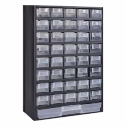 vidaXL 41-Drawer Plastic Storage Cabinet Tool Box Transport Carrier Organiser