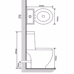 vidaXL Ceramic Toilet Back Water Flow White Home Bathroom WC Plumbing Fixture - Additional view 8