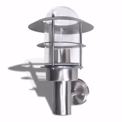 vidaXL Patio Wall Light Stainless Steel Waterproof Outdoor Garden Lighting
