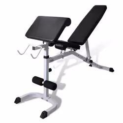 vidaXL Adjustable Fitness Workout Bench Trainer Home Gym Body Arm Back Exercise