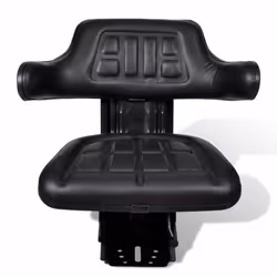 vidaXL Tractor Seat with Suspension Black Forklift Comfortable Backrest Chair - Additional view 2