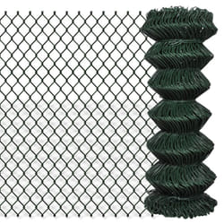 vidaXL Chain Fence 1x15m Green Garden Patio Wire Mesh Panel Fencing Barrier
