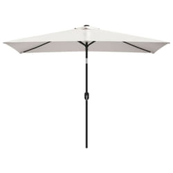 vidaXL Outdoor Parasol with Metal Pole Garden Umbrella Patio Balcony Parasol - white