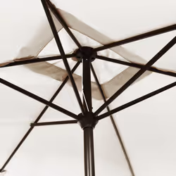 vidaXL Outdoor Parasol with Metal Pole Garden Umbrella Patio Balcony Parasol - white - Additional view 4