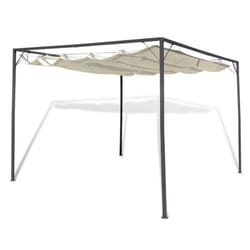 vidaXL Garden Gazebo with Retractable Roof Canopy Outdoor Patio Pavilion Tent