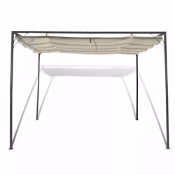 vidaXL Garden Gazebo with Retractable Roof Canopy Outdoor Patio Pavilion Tent