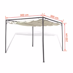 vidaXL Garden Gazebo with Retractable Roof Canopy Outdoor Patio Pavilion Tent - Additional view 6