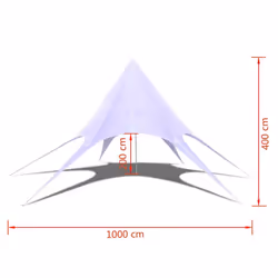 vidaXL Gazebo Hexagon Star Garden Pavilion 10m Patio Party Marquee Canopy Tent - Additional view 7